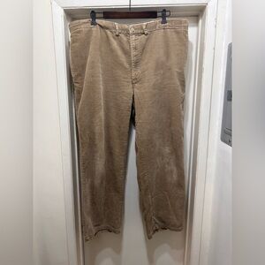 Vintage POLO RALPH LAUREN Trousers Mens W40 L29 Tan Corduroy Andrew Pants Baggy